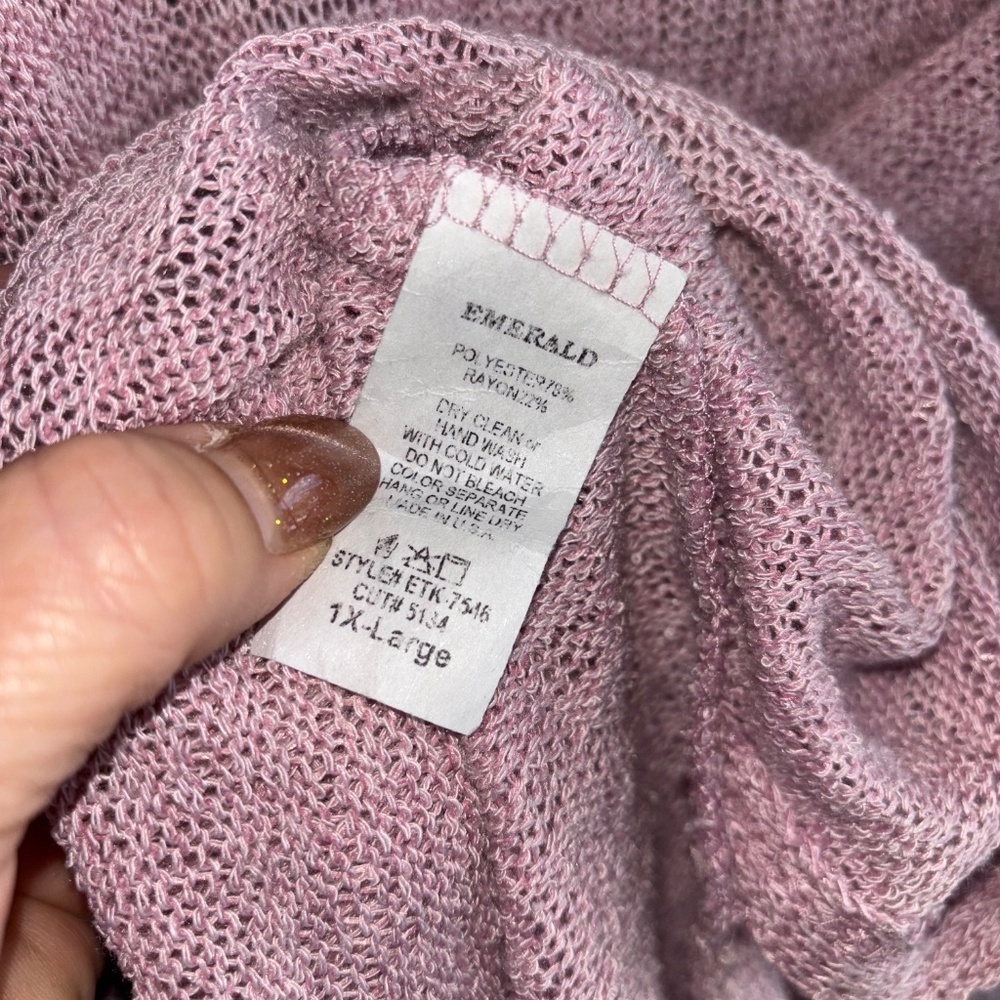 Emerald 1x soft lightweight pink long sleeved top - Picture 10 of 10